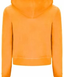 JUICY COUTURE BLAZING ORANGE CLASSIC VELOUR ROBERTSON HOODIE NEW IN