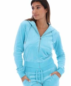 JUICY COUTURE NEW IN PETIT FOUR CLASSIC VELOUR ROBERTSON HOODIE