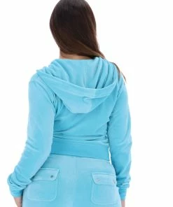JUICY COUTURE NEW IN PETIT FOUR CLASSIC VELOUR ROBERTSON HOODIE