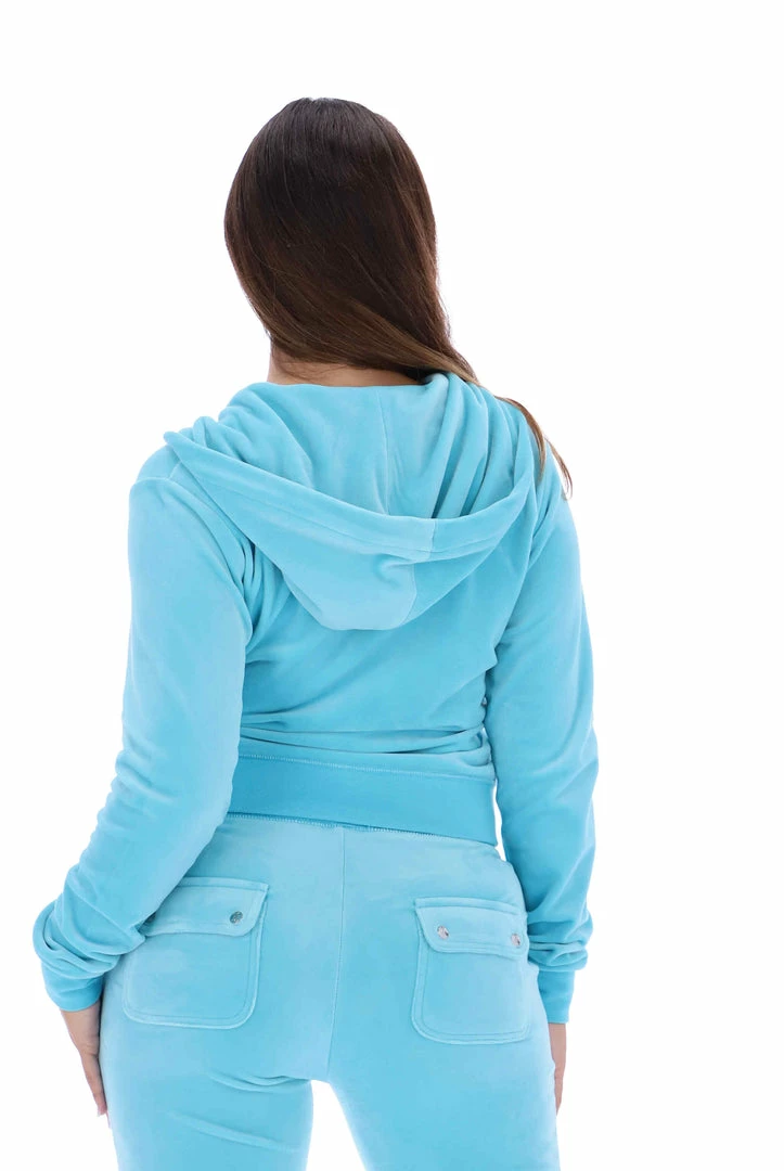 JUICY COUTURE NEW IN PETIT FOUR CLASSIC VELOUR ROBERTSON HOODIE