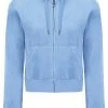 JUICY COUTURE SPRING SUMMER '22 COLLECTION POWDER BLUE CLASSIC VELOUR ROBERTSON HOODIE