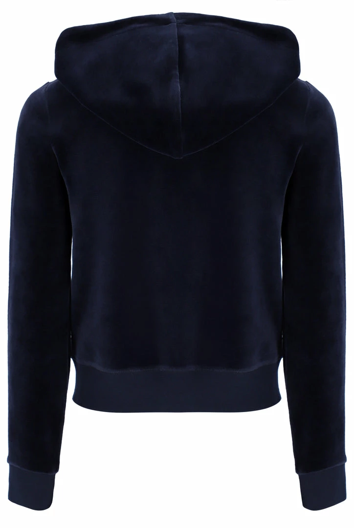 JUICY COUTURE NIGHT SKY RECYCLED VELOUR ZIP THROUGH HOODIE NEW IN