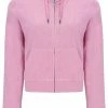 JUICY COUTURE PINK PETAL TERRY TOWELLING ROBERTSON HOODIE SPRING SUMMER '22 COLLECTION