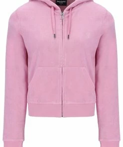 JUICY COUTURE PINK PETAL TERRY TOWELLING ROBERTSON HOODIE SPRING SUMMER '22 COLLECTION