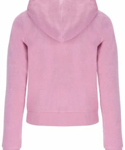 JUICY COUTURE PINK PETAL TERRY TOWELLING ROBERTSON HOODIE SPRING SUMMER'22 COLLECTION