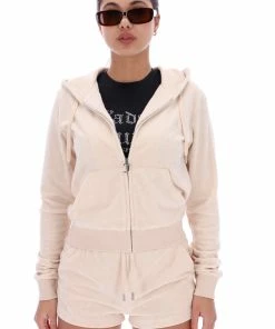 JUICY COUTURE BRAZILIAN SAND TERRY TOWELLING ROBERTSON HOODIE
