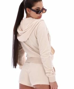 JUICY COUTURE BRAZILIAN SAND TERRY TOWELLING ROBERTSON HOODIE