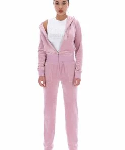 JUICY COUTURE KEEPSAKE LILAC CLASSIC VELOUR DEL RAY POCKETED BOTTOMS