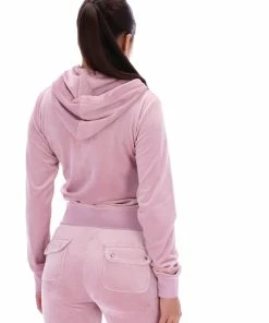 JUICY COUTURE KEEPSAKE LILAC CLASSIC VELOUR DEL RAY POCKETED BOTTOMS