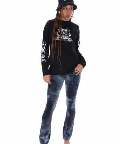JUICY COUTURE BLACK LONG SLEEVE RODEO GRAPHIC TEE