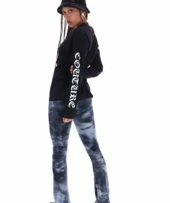 JUICY COUTURE BLACK LONG SLEEVE RODEO GRAPHIC TEE