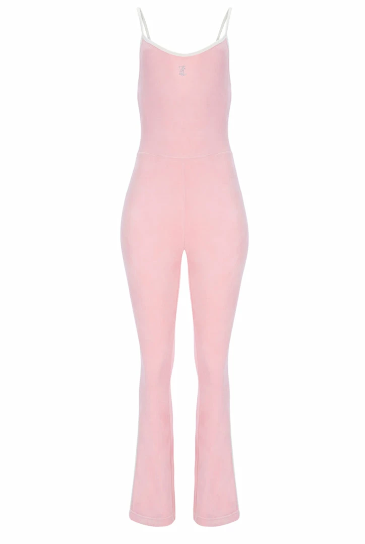 Juicy Couture UK ALMOND BLOSSOM CONTRAST VELOUR DIAMANTE JUMPSUIT DRESSES