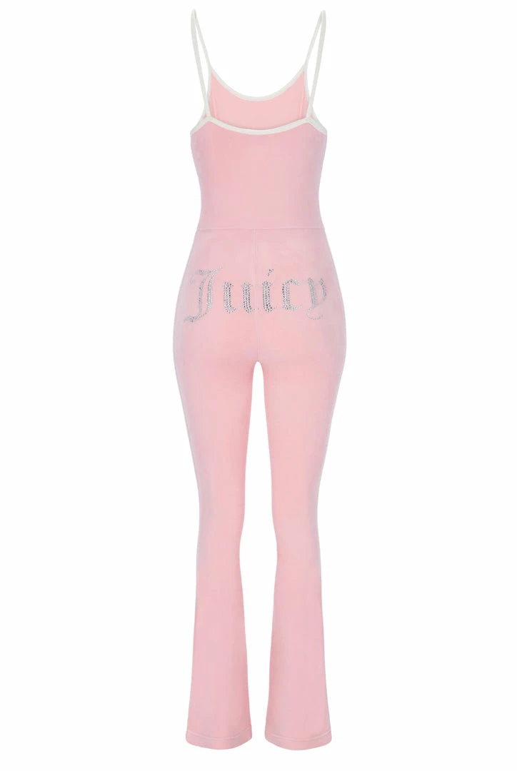 Juicy Couture UK ALMOND BLOSSOM CONTRAST VELOUR DIAMANTE JUMPSUIT DRESSES