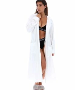 JUICY COUTURE SUGAR SWIZZLE COTTON LOUNGE ROBE NEW IN