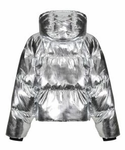 Juicy Couture UK SILVER NYLON PUFFER JACKET OUTERWEAR