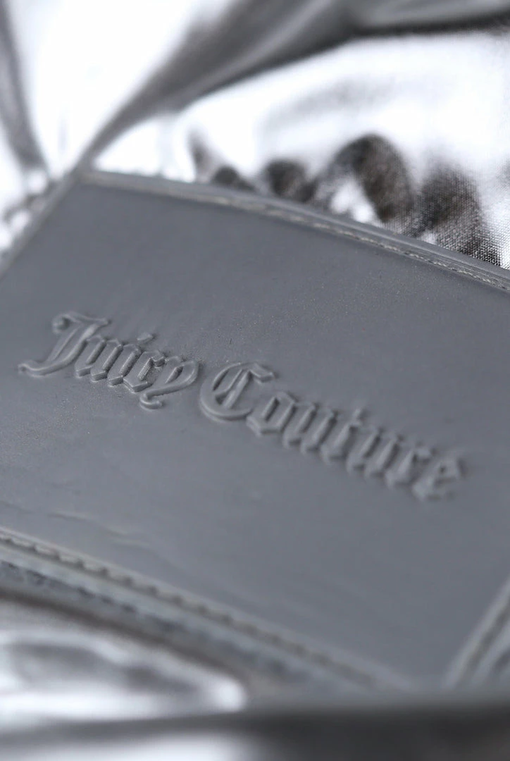 Juicy Couture UK SILVER NYLON PUFFER JACKET OUTERWEAR