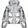Juicy Couture UK SILVER NYLON PUFFER JACKET OUTERWEAR