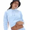 JUICY COUTURE COOL BLUE VELOUR DIAMANTE HOODIE