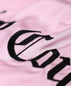 JUICY COUTURE ALMOND BLOSSOM SATIN EMBROIDERED PYJAMA SHIRT TOPS