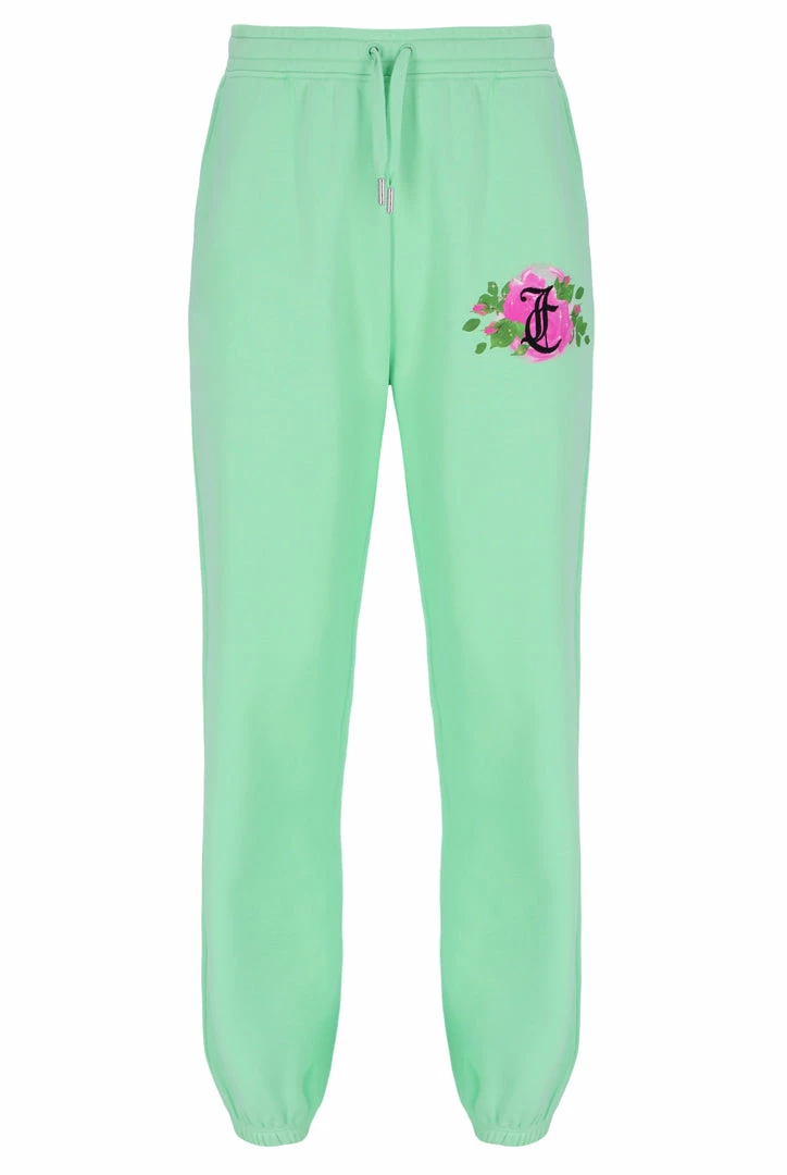 JUICY COUTURE MINT FANTASY FLORAL GRAPHIC BOYFRIEND JOGGERS SPRING SUMMER '22 COLLECTION