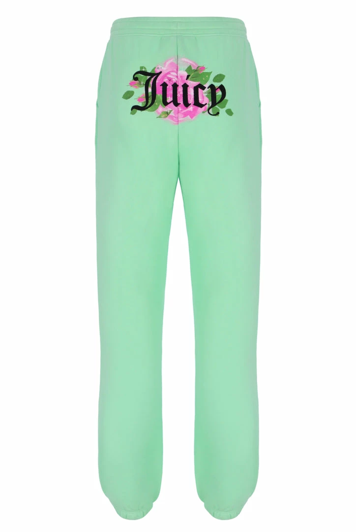 JUICY COUTURE MINT FANTASY FLORAL GRAPHIC BOYFRIEND JOGGERS SPRING SUMMER '22 COLLECTION