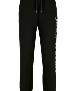 JUICY COUTURE SPRING SUMMER'22 COLLECTION BLACK CAPITAL DIAMANTE GRAPHIC JOGGERS