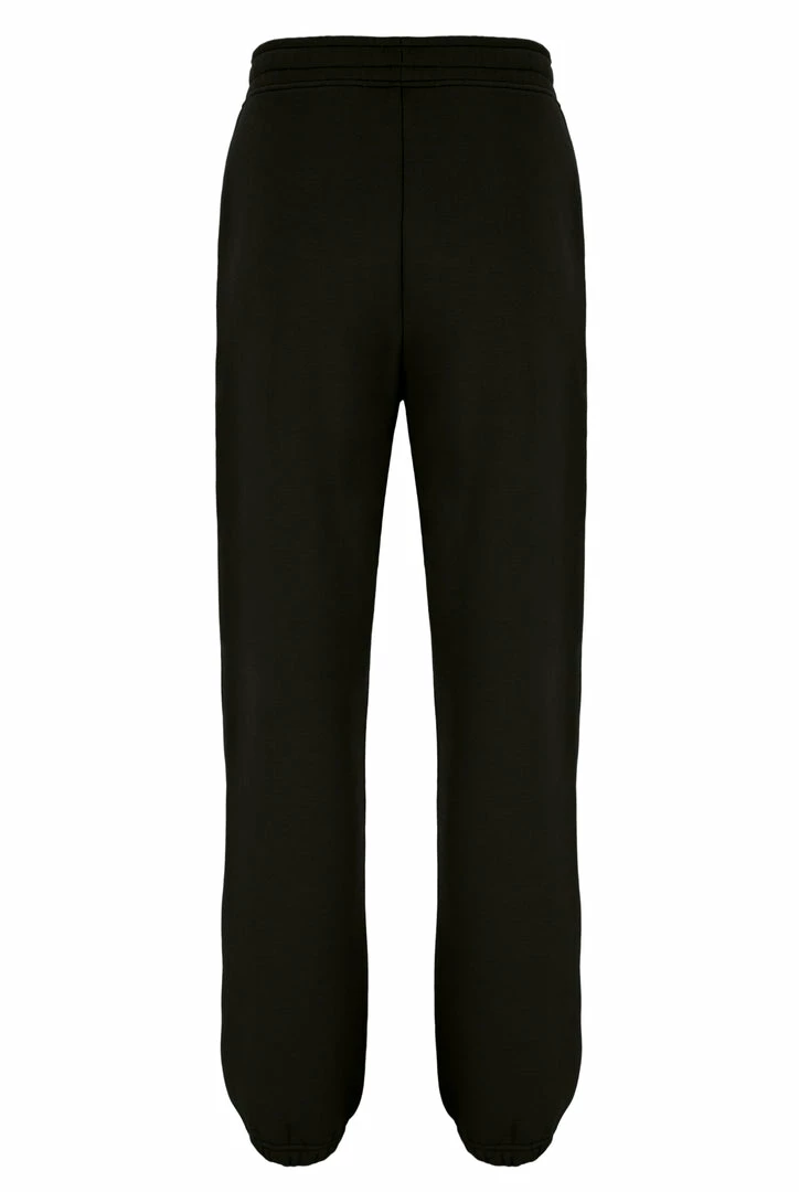 JUICY COUTURE SPRING SUMMER '22 COLLECTION BLACK CAPITAL DIAMANTE GRAPHIC JOGGERS