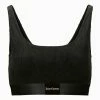 JUICY COUTURE BLACK RIB LOUNGE VELOUR BRALETTE