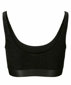 JUICY COUTURE BLACK RIB LOUNGE VELOUR BRALETTE