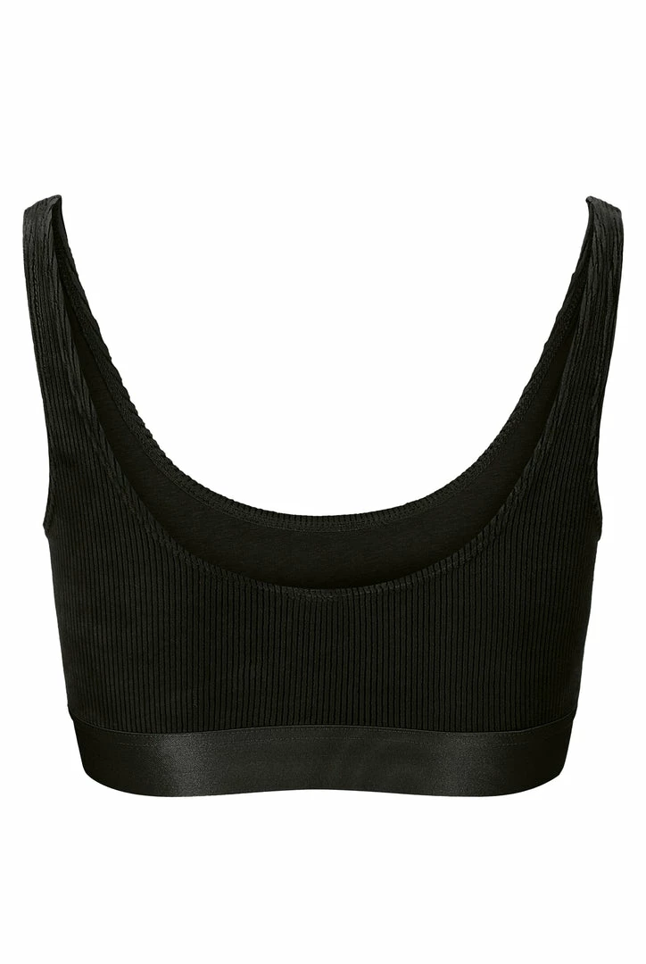 JUICY COUTURE BLACK RIB LOUNGE VELOUR BRALETTE