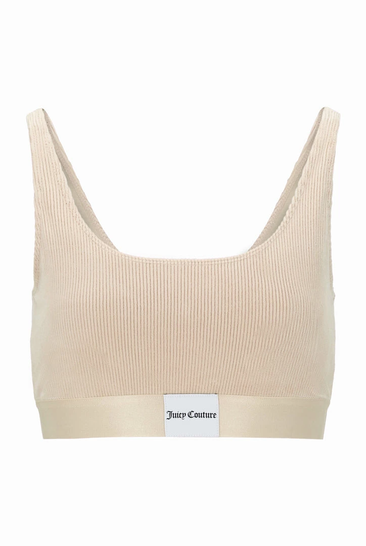 JUICY COUTURE LOUNGEWEAR BRAZILLIAN SAND RIB LOUNGE VELOUR BRALETTE