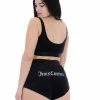 JUICY COUTURE BLACK RIB LOUNGE VELOUR SHORTS SPRING SUMMER '22 COLLECTION