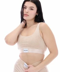 JUICY COUTURE LOUNGEWEAR BRAZILLIAN SAND RIB LOUNGE VELOUR BRALETTE