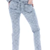 JUICY COUTURE INDIGO MONOGRAM ACID WASH DENIM JEANS