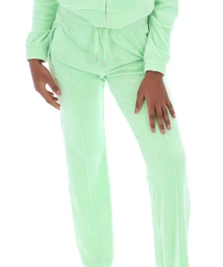 JUICY COUTURE MINT VELOUR DIAMANTE TRACKSUIT BOTTOM