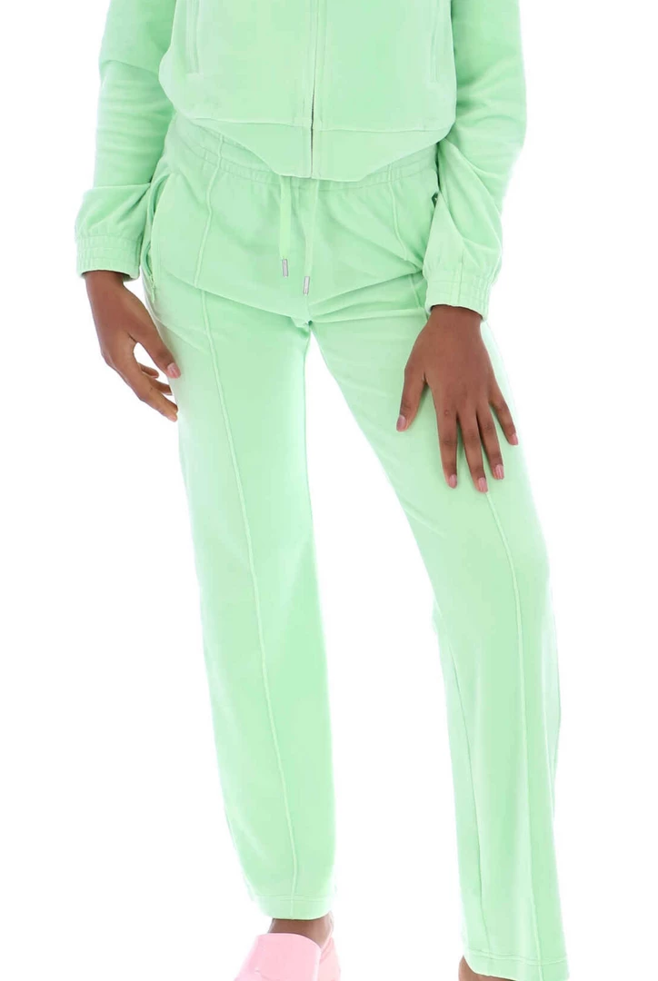 JUICY COUTURE MINT VELOUR DIAMANTE TRACKSUIT BOTTOM