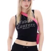 JUICY COUTURE BLACK J'ADORE DIAMANTE TANK