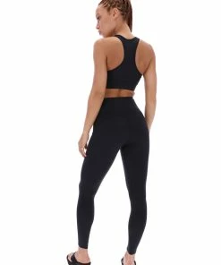 JUICY COUTURE BLACK HIGH WAISTED INTERLOCK LEGGING BOTTOMS