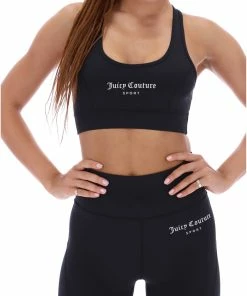 JUICY COUTURE BLACK HIGH WAISTED INTERLOCK LEGGING BOTTOMS