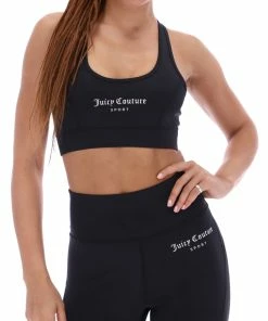 JUICY COUTURE BLACK RACER BACK SPORTS BRA ACTIVEWEAR