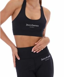 JUICY COUTURE BLACK RACER BACK SPORTS BRA ACTIVEWEAR