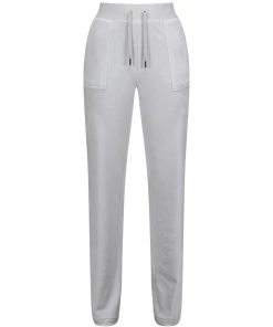 JUICY COUTURE TRACKSUITS QUIET GREY LUXE VELOUR DEL RAY POCKETED BOTTOMS