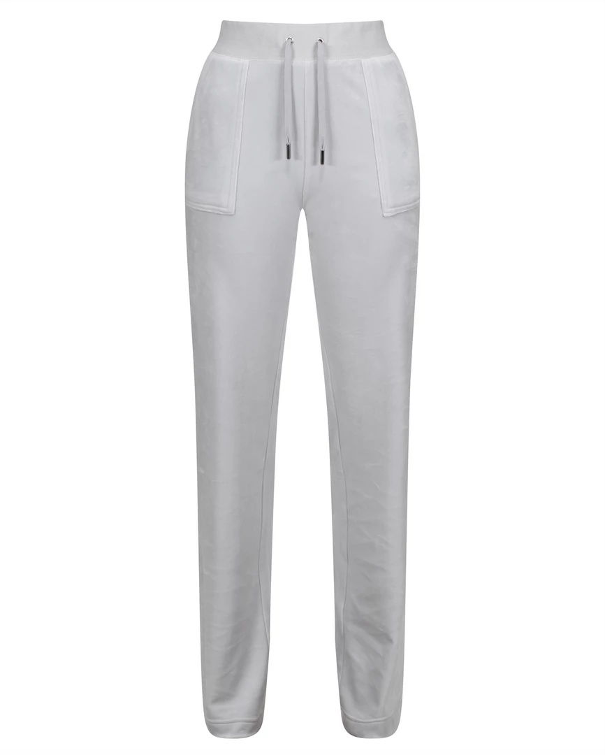 JUICY COUTURE TRACKSUITS QUIET GREY LUXE VELOUR DEL RAY POCKETED BOTTOMS