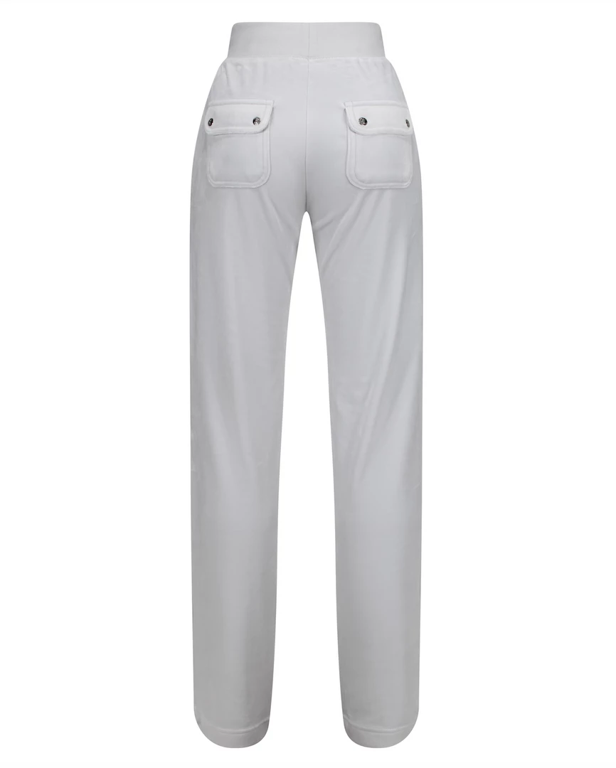 JUICY COUTURE TRACKSUITS QUIET GREY LUXE VELOUR DEL RAY POCKETED BOTTOMS
