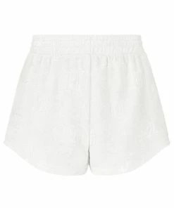 JUICY COUTURE CREAM RECYCLED MONOGRAM TOWELLING SHORTS SPRING SUMMER '22 COLLECTION