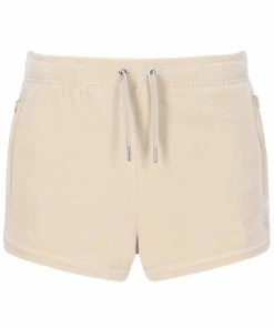 JUICY COUTURE BRAZILIAN SAND VELOUR DIAMANTE TRACK SHORTS