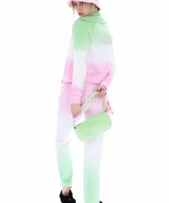 JUICY COUTURE PINK PETAL OMBRE VELOUR TRACK TOP