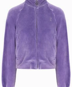 JUICY COUTURE TRACKSUITS LILAC ACID WASH DIAMANTE TRACKTOP