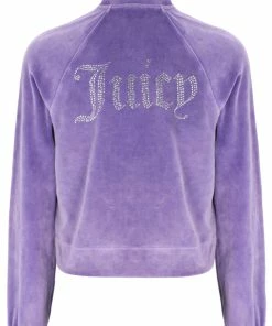 JUICY COUTURE TRACKSUITS LILAC ACID WASH DIAMANTE TRACKTOP