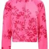 JUICY COUTURE FLURO PINK PRINTED VELOUR DIAMANTE TRACKTOP SPRING SUMMER '22 COLLECTION